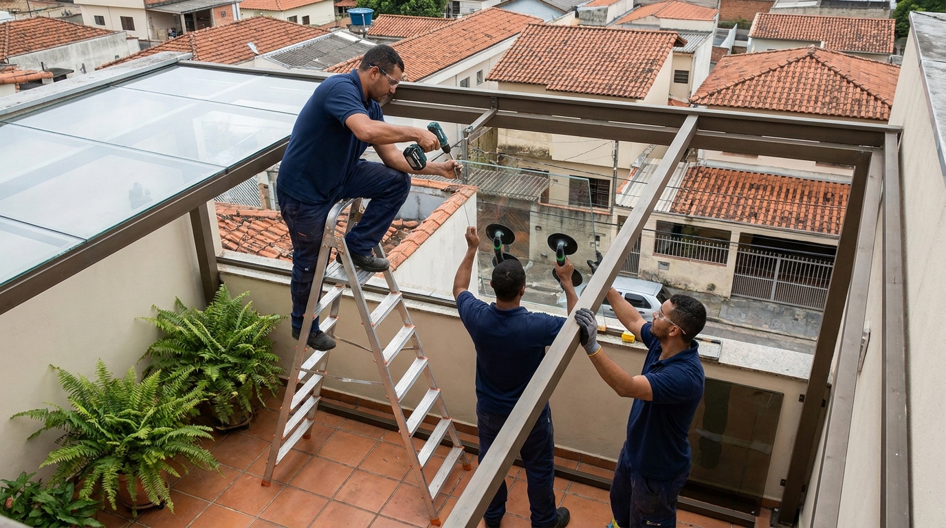 Cobertura de Vidro no Granbery, Juiz de Fora‑MG