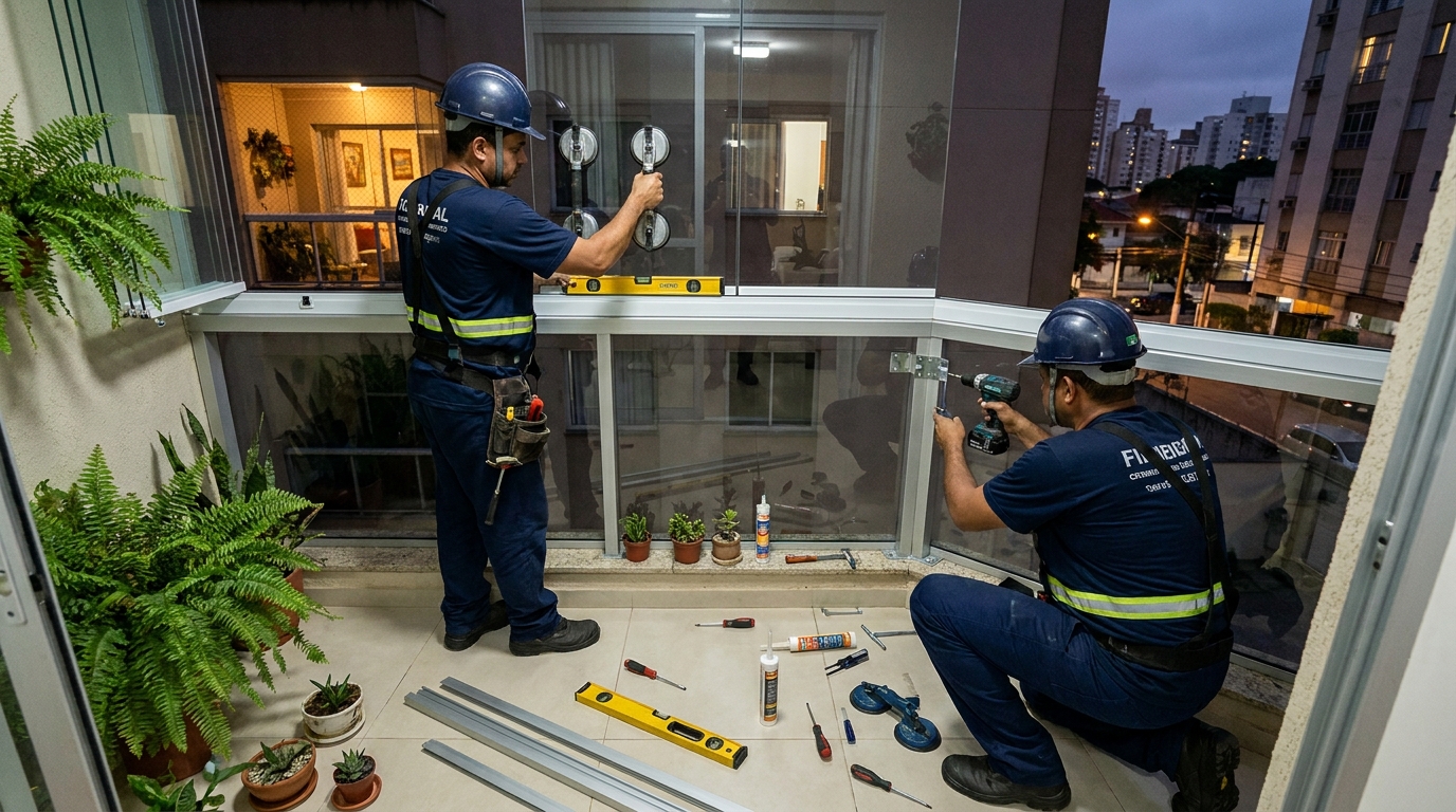 Parede de Vidro no Jardim Glória, Juiz de Fora‑MG
